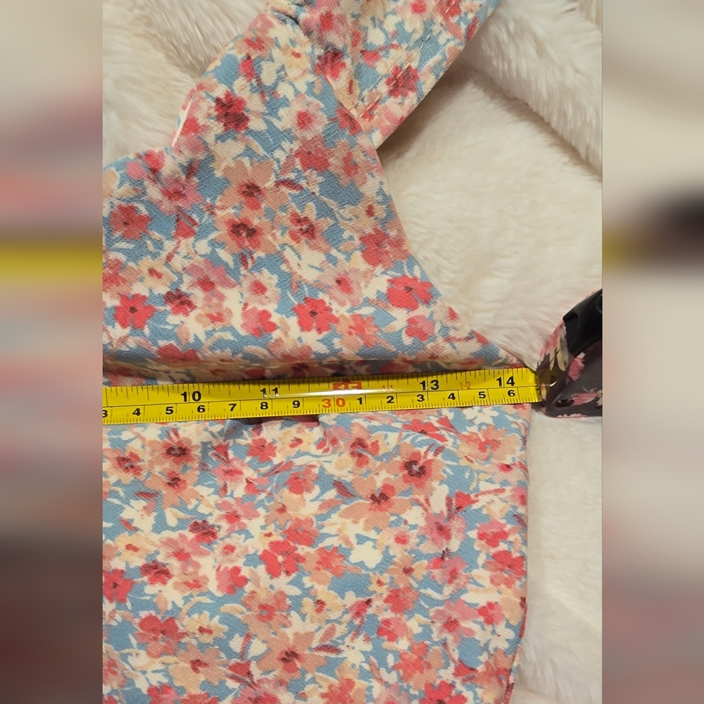 Monteau Pink and Blue Ruffled Tiered Sundress - Picture 4 of 7